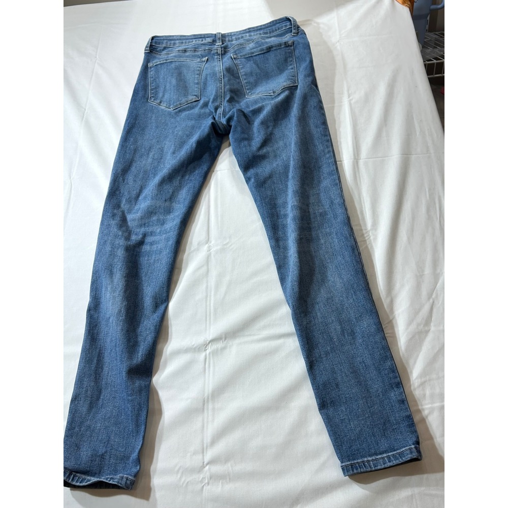 Womens Medium Wash Can Can Skinny Jeans Slim Fit Denim Pants Blue